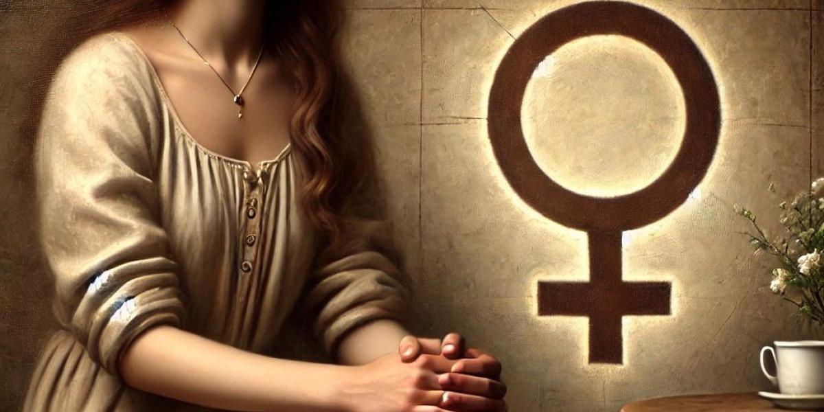 DALL·E 2025-01-21 21.31.58 - A realistic painting of a single woman in a modest and natural setting, symbolizing women’s rights.